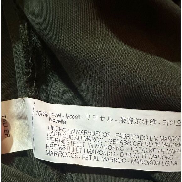 NWT Zara Army Green Women's Lyocell Shirt Dress Sz M - Picture 11 of 12